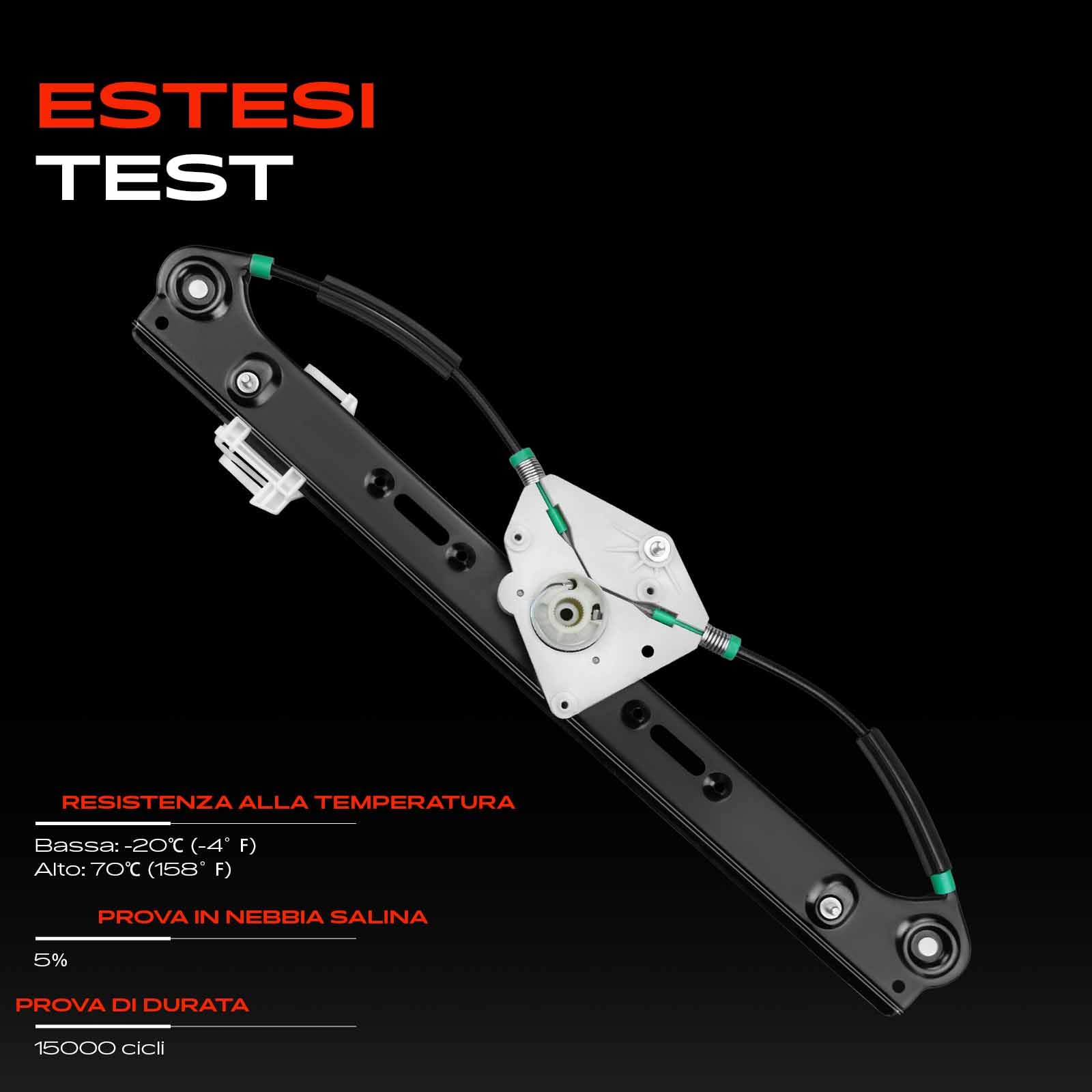 Frankberg Alzacristallo Elettrico Posteriore Sinistro senza Motore per BMW X3 E83 SUV