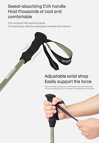 Miniatura 6 de Naturehike - Bastones de senderismo de fibra de carbono 3K, plegables y telescópicos, 3 secciones, ultraligeros para mujeres y hombres, bastones de
