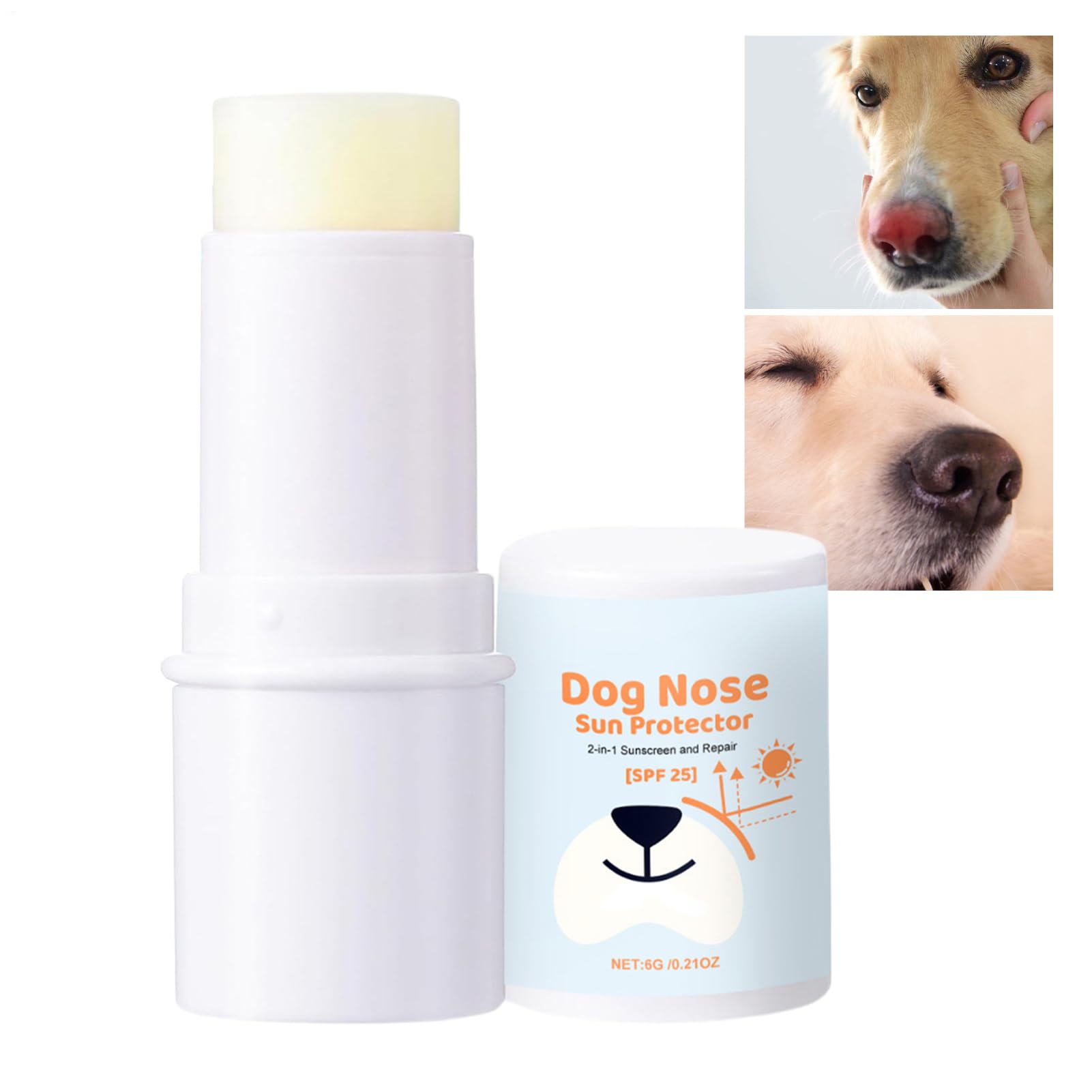 Pet Sunscreen, Dog Sunblock Balm Stick, Protective Moisturising Skin Care, Soothing Outdoor Cream, Sensitive Paw-friendly Formula, 2.8x6.4cm, For Walking