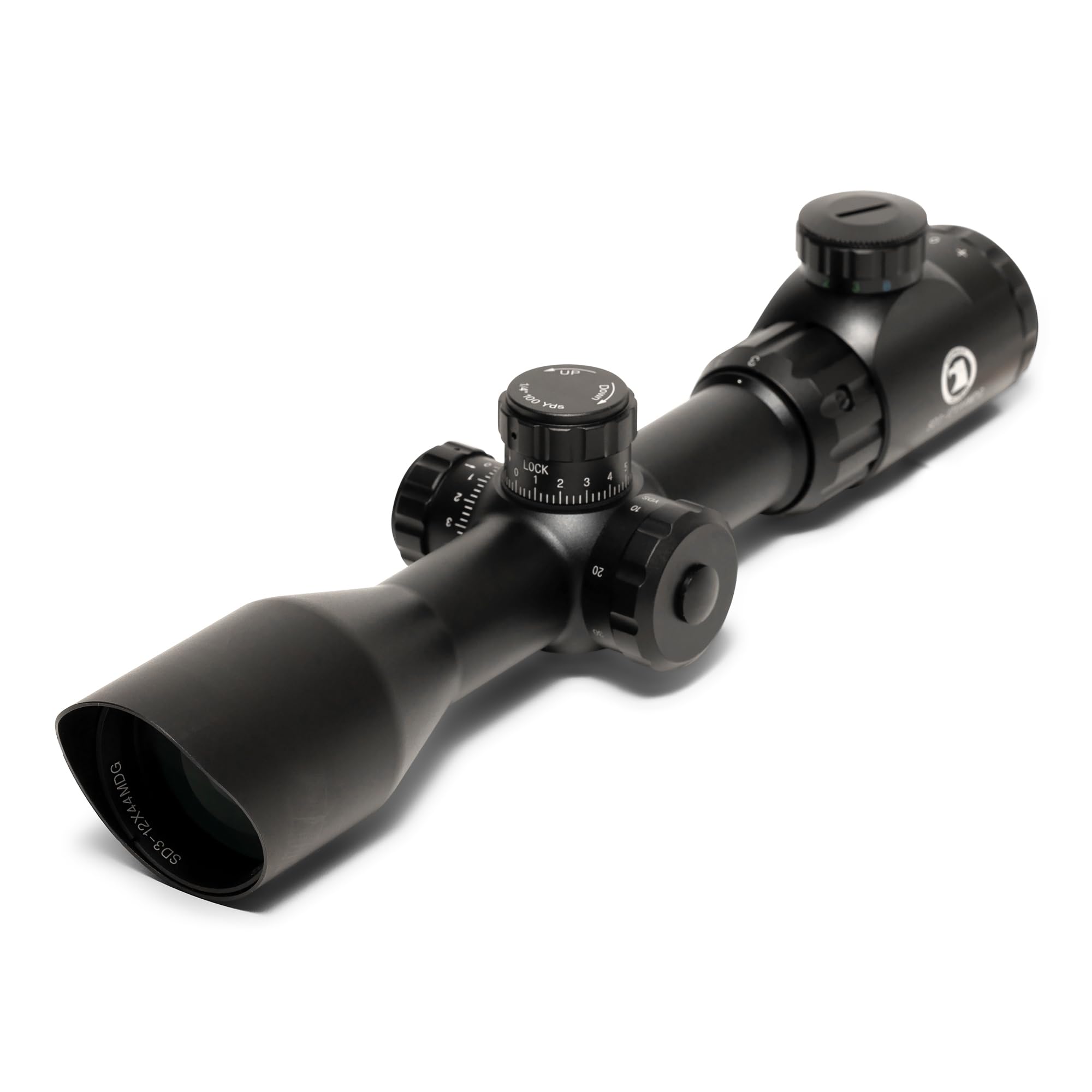 3-12x44MDG Scope, Standard Model, Illuminated Reticle, Adjustable Zoom, Clear Multi-Coated Optics, Fog Proof, Waterproof, Shockproof