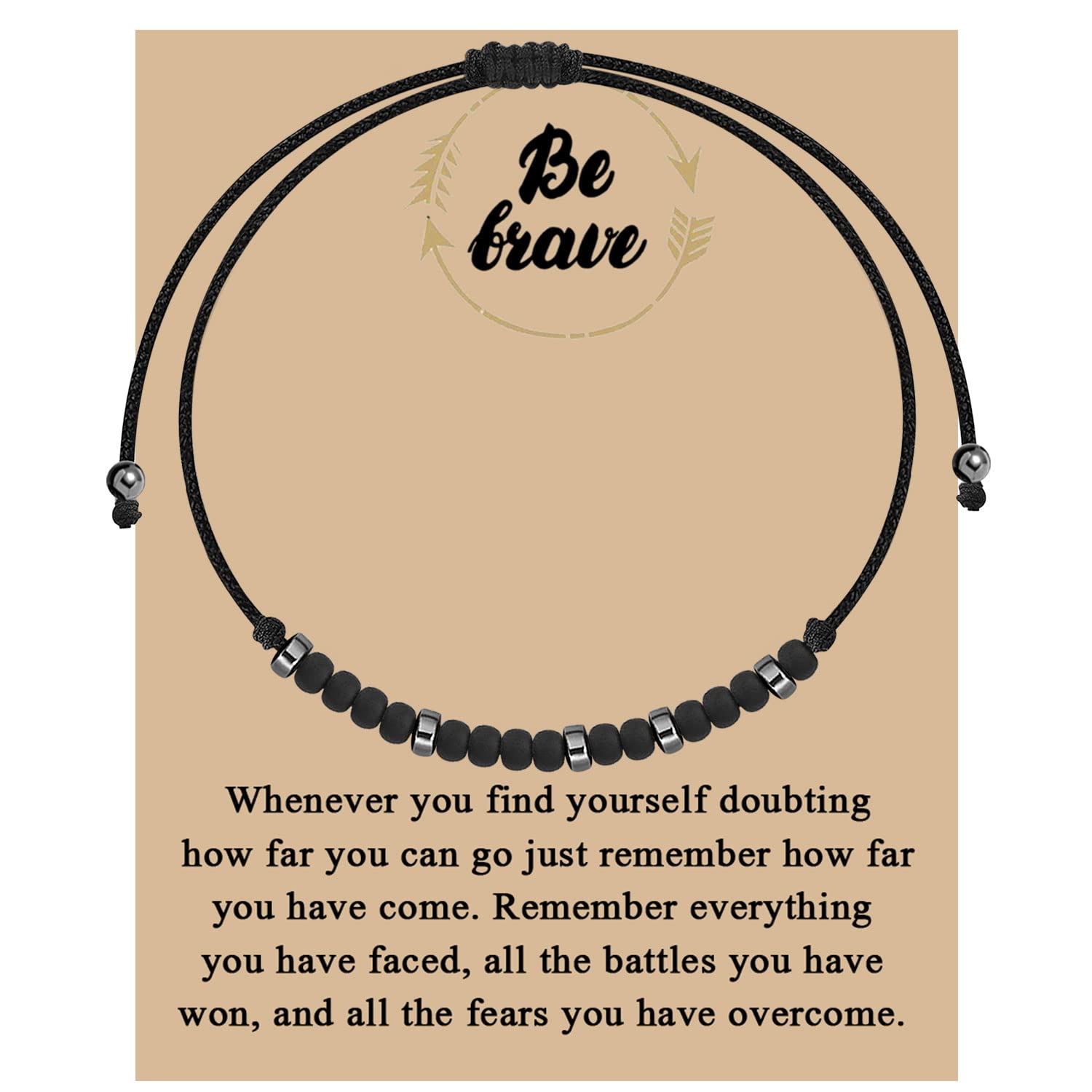 KUIYAIKUIYAI Be Brave Morse Code Bracelet Strength Bracelet Strong Women Bracelet Inspirational Gift (be brave code brUK)