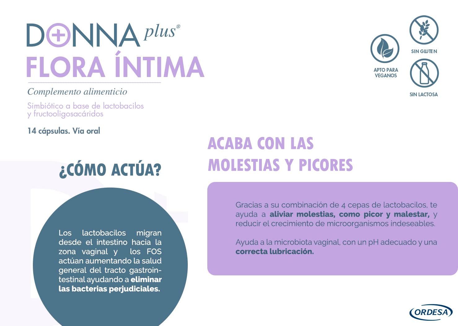 Ozoaqua DONNA PLUS+ Intimflora 14 Kapseln