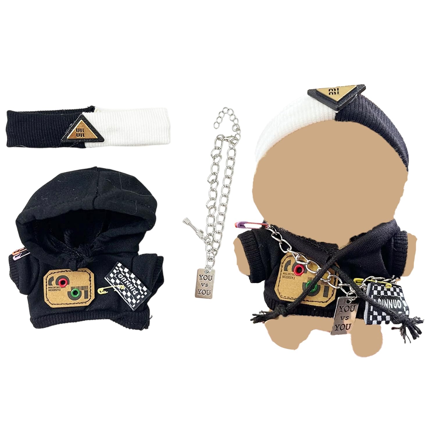 lububu Clothes,lububu Hoodie Outfits with Accessories,Cloting Outfit for lububu,Dolls Clothes Accessories for Collectors & Fans(Style J)