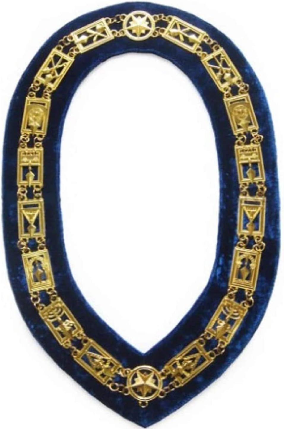 Cryptic Mason - Royal & Select Chain Collar - Gold/Silver On Blue + Free Case