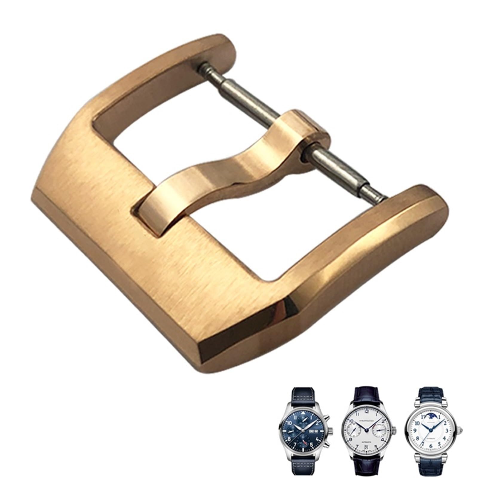 Fibbia per orologio deployante in acciaio inossidabile 316L da 18 mm, per chiusura pieghevole per cinturino in pelle IWC Spitfire