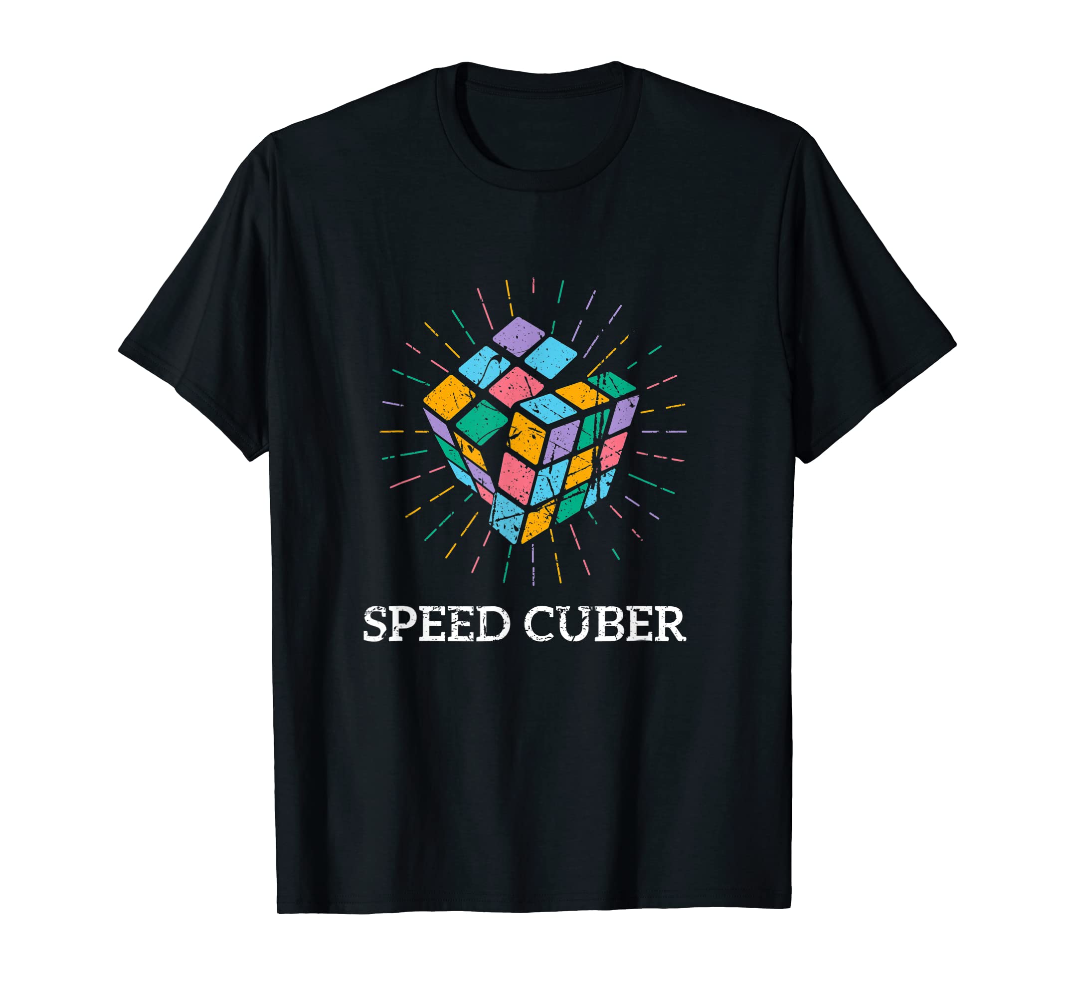 Vintage 80s Speed Cuber Puzzle Cube Fan Master Cube T-Shirt