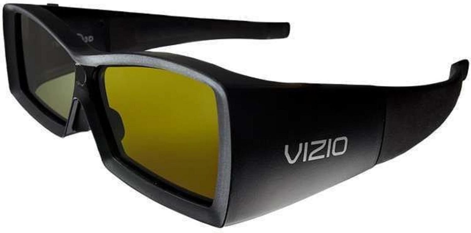 VIZIO VSG102 Full HD 3D Rechargeable Glasses, Black (2 Pack)