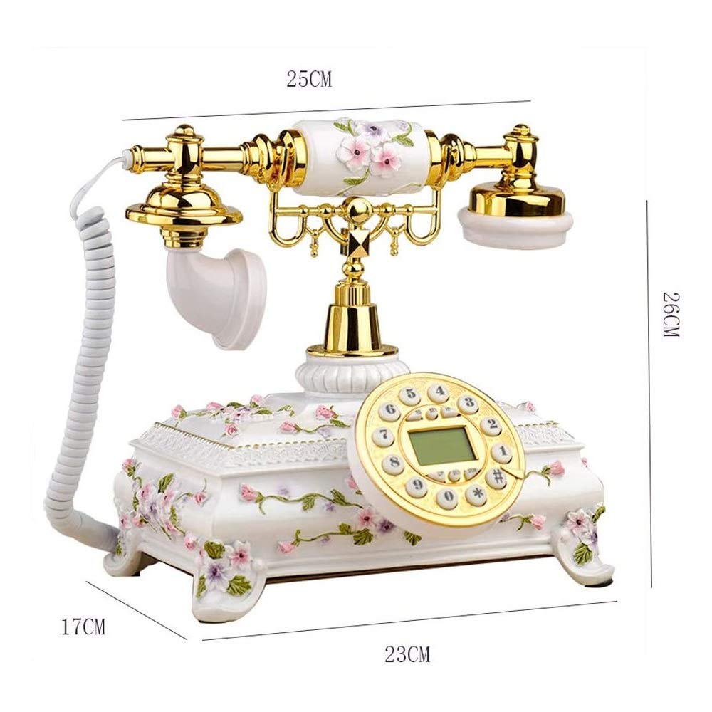Telefono Fisso/Vintage/Retro Telefono Fisso per Famiglie Telefono Europeo con Filo per Soggiorno Telefono Digitale Antico con Filo Lavoro Squisito di qualità Adatto