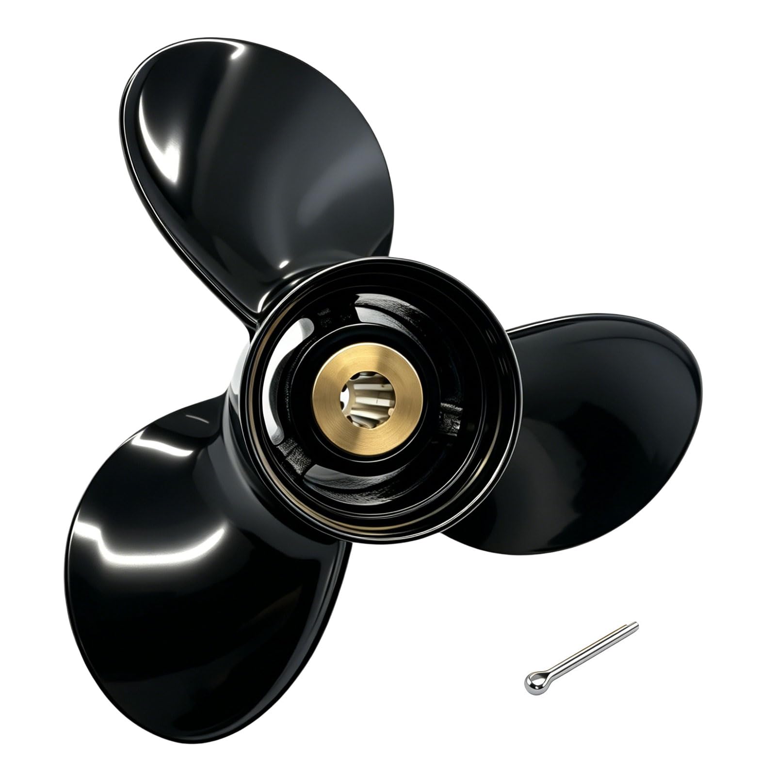 Hélice fueraborda para barco 9 1/4x10 9 1/4x7 9 1/4x8 9 1/4x9 9 1/4x11 9 1/4x12 para Suzuki DF8A/9.9/9.9A/15/15A/20A DT9.9/15/15C motores HP, 15/15C 0 Diente Ranura de aluminio para motor de barco, 3