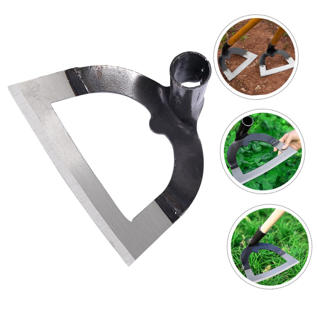 HOMSFOU Zappetta da Giardino in Acciaio Inox, Design Cavo, Robusta