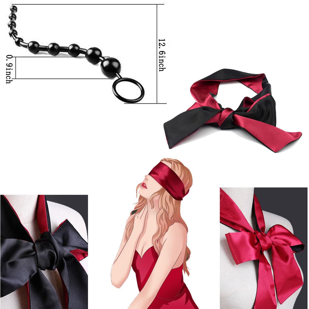 BDSM Sex Toys Kits de Bondage SM Sex Restraints Erotique Gode Anale 30 Pièces Fetish Cuir Sex Toys SM Crazy Game avec Menottes et Plug Anal Grossier Parfait Sex Toys Érotiques pour Couples