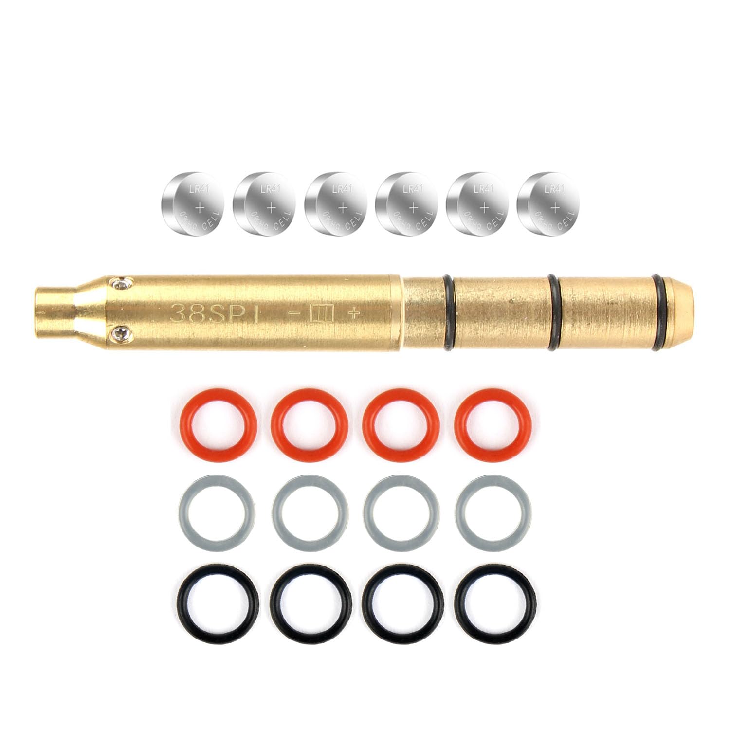 TACFUN .38 SPL Red Laser Bore Sight, Front Insert Arbor Boresighter Precision Fit
