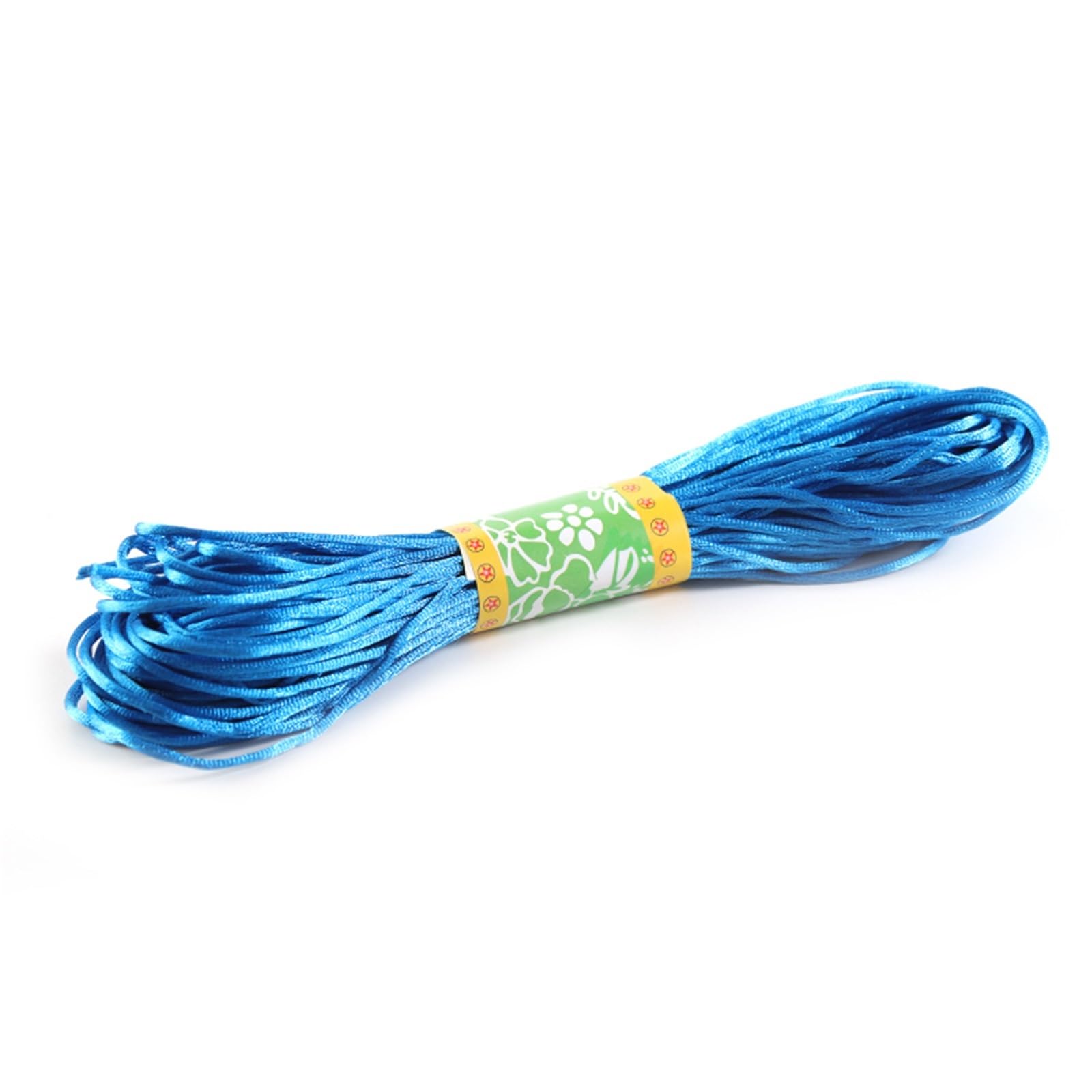 Nylon Cord Thread 10Pieces Nylon Black Rattail Satin Chinese Knotting Silk Macrame Cord Beading Braided Shamballa String Thread for Making Bracelet, Necklace, Chinese Knot(Turquoise,1.5mm 20m)