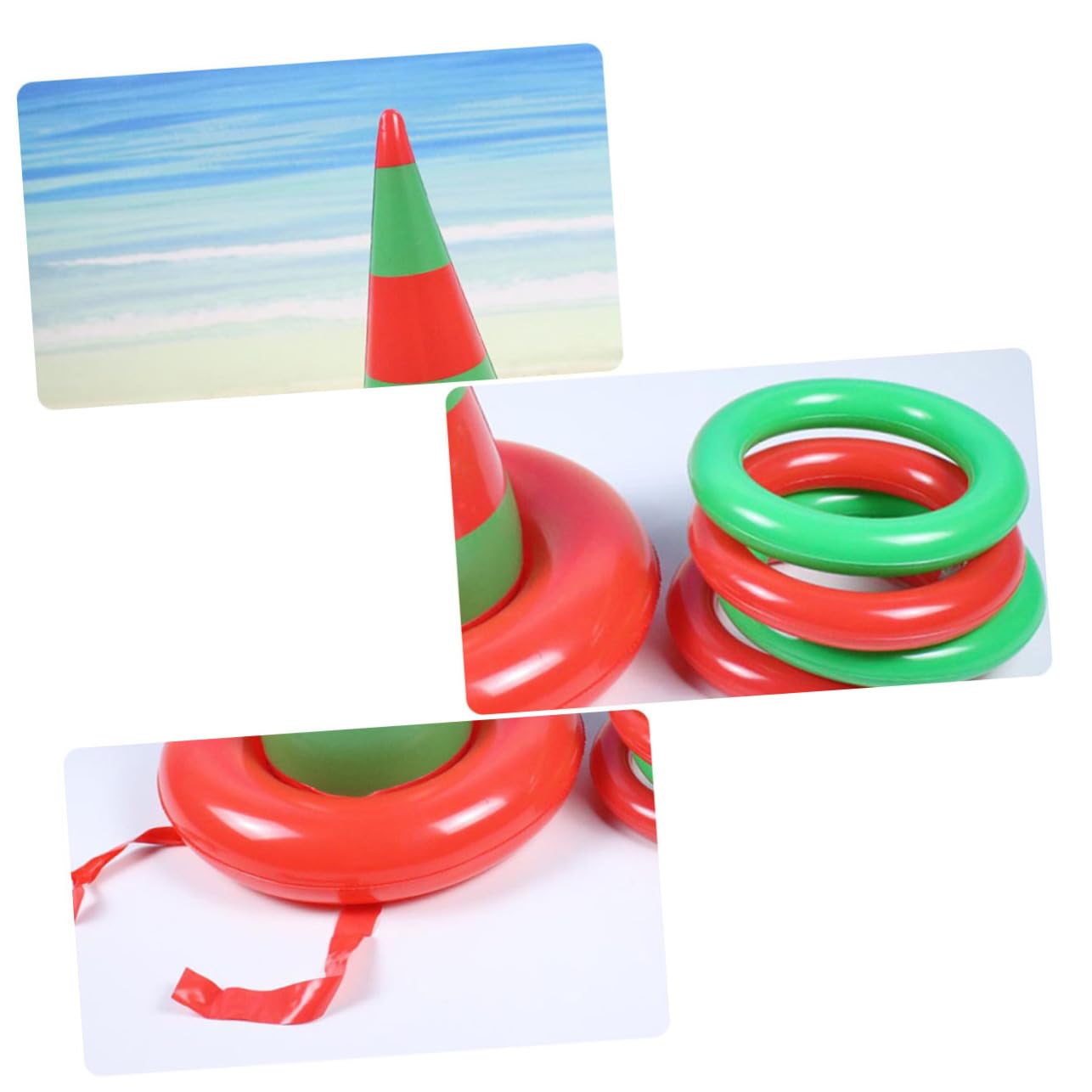 BRIGHTFUFU Games Inflatable Witch Hat Toss 10 Pcs Set for Christmas Party Activities