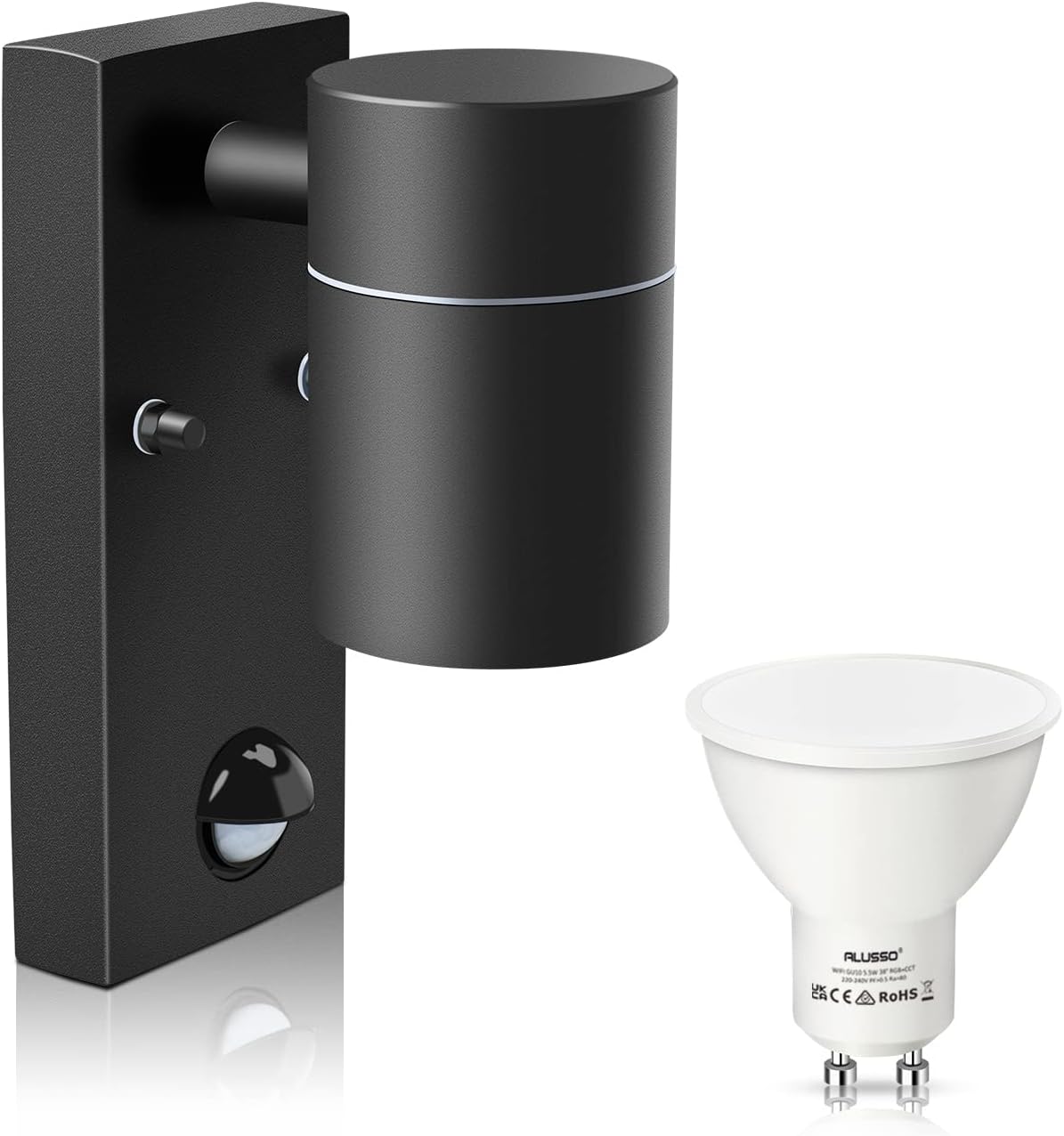 ALUSSO Outdoor Wall Light Stainless Steel PIR Motion Sensor Down Light