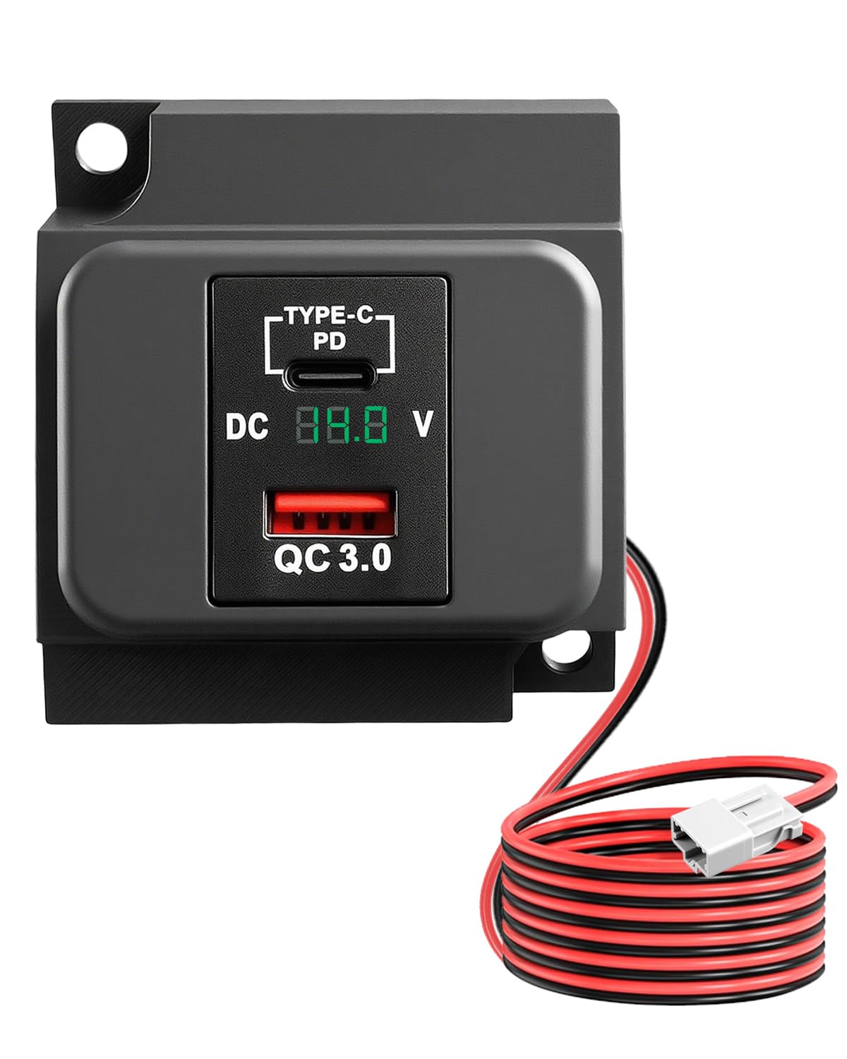 Sostituzione dell'orologio con voltmetro USB caricabatterie rapido adatto per Honda CR-V RD1 1997-2001, pezzo di ricambio 3 in 1 per cruscotto