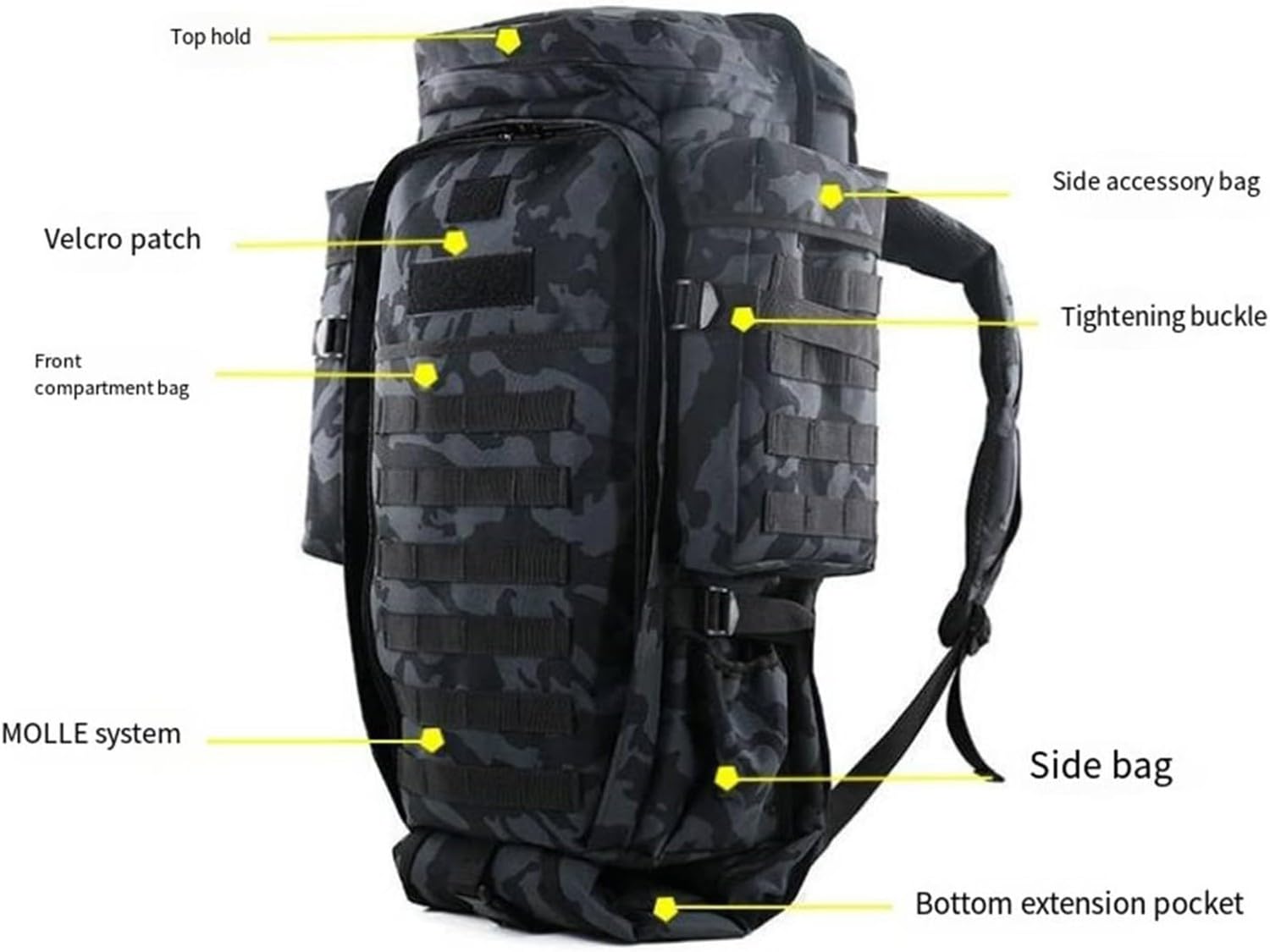 Táctico Mochila De Rifle Largo, Molle Mochila Militar, Mochilas De Asalto Militar, Caza Táctica Pesca Airsoft Gear Gun Rifle Mochila Campo De Tiro Mochila, Airsoft Armas Bolsa, Gran Capacidad F