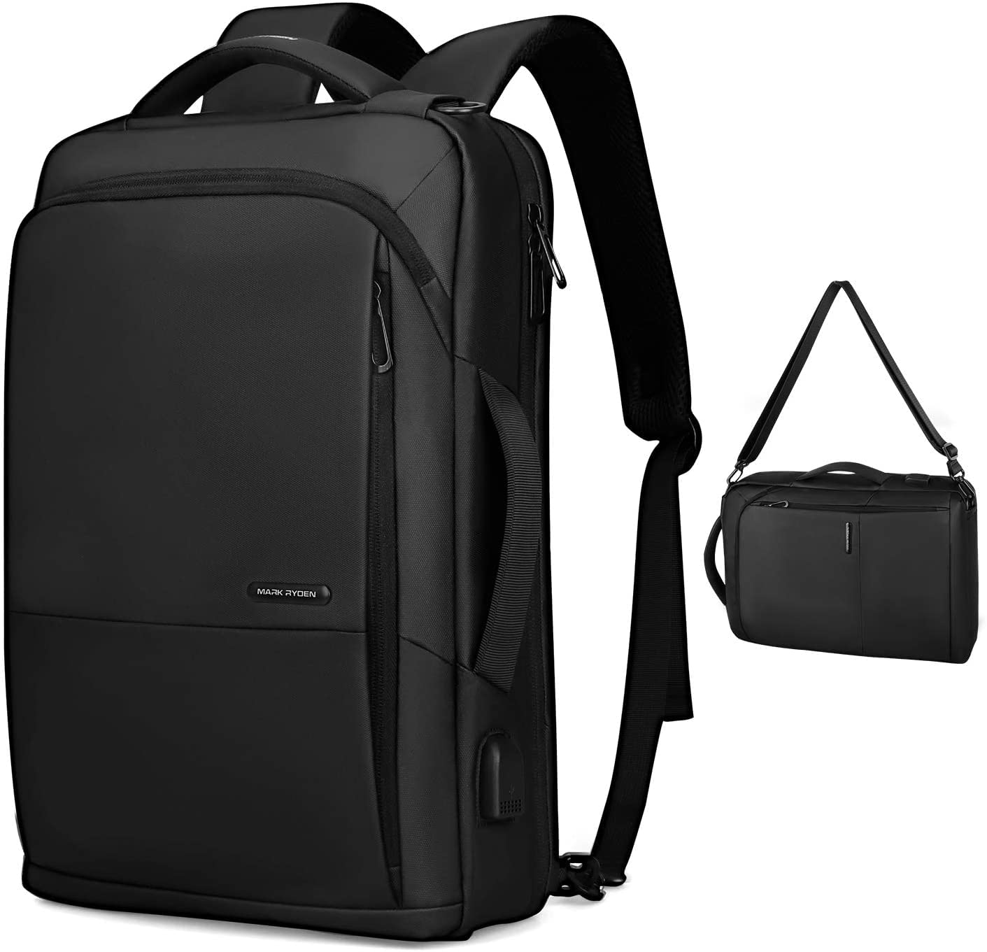 [MARK RYDEN] マークライデン 3WAY ビジネスリュック 薄型 メンズバックパック usbポート付き 15.6インチラップトップ 撥水加工 多機能 防水ポケット リュックストナップ収納可能 斜め掛け荷物ストラップ付き カバン商品画像