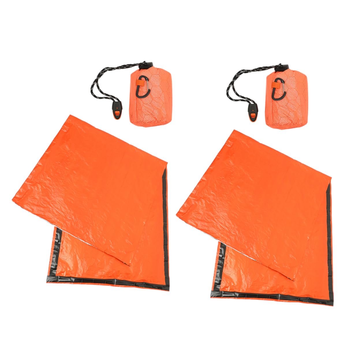 KESYOO 2pcs Emergency Sack Film Survival Sack with Drawstring Storage Bag for Camping Hiking and Outdoor Activities Easy to Carry with Emergency Whistle