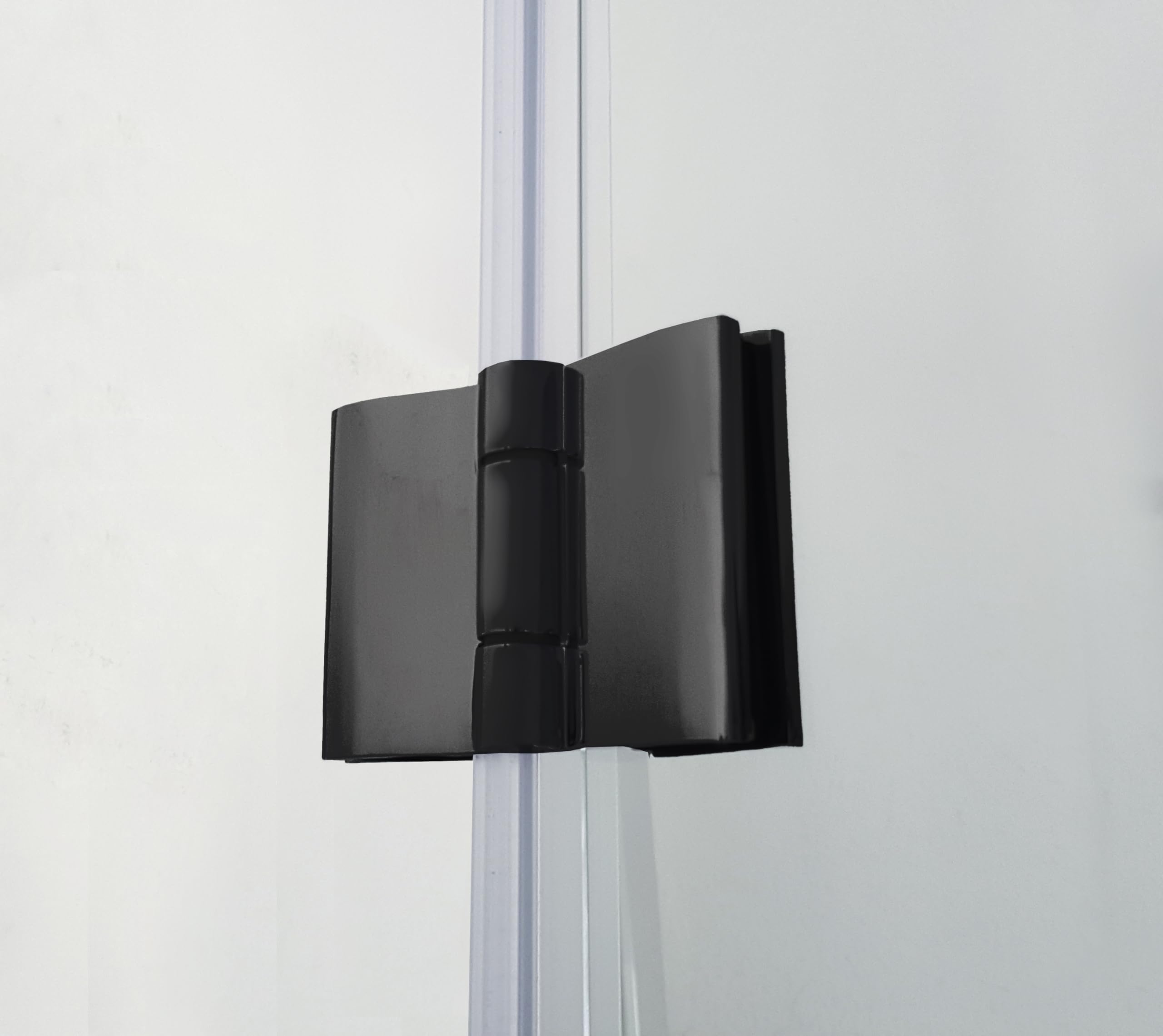 GME - Mampara Ducha Frontal 1 Puerta Corredera Plegable Negra 80cm | Mampara de Cristal con Perfilería de Aluminio, 195cm de Altura y Cristal Templado Antical 6mm