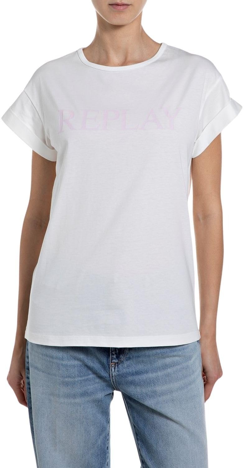 Replay 011 Women's Short Sleeve T-Shirt, Natural White, XS