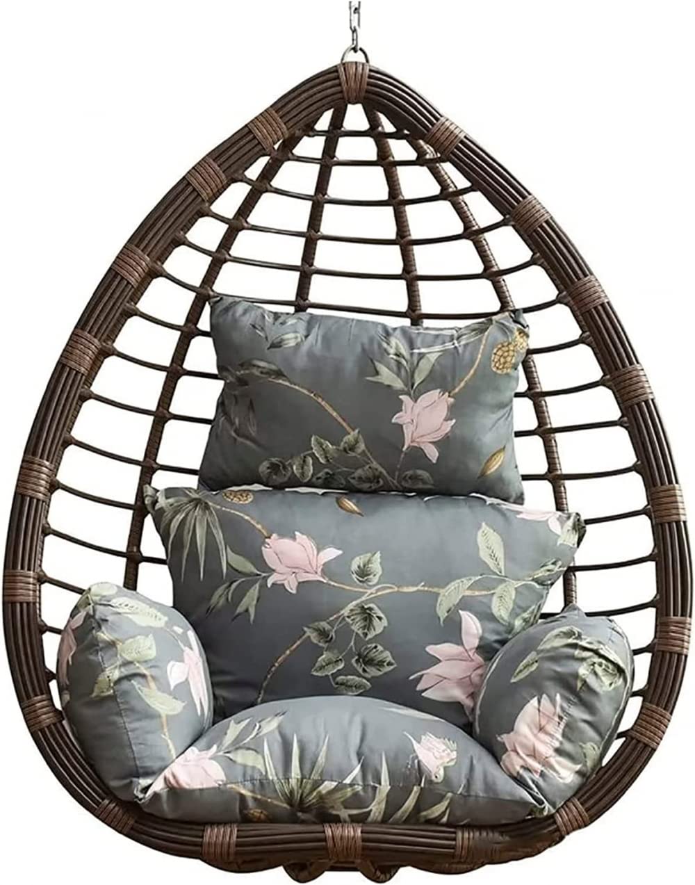 Cuscini Di Ricambio Per Sedia A Uovo Sospesa | Con Poggiatesta E Braccioli Integrati | Lavabili | Per Giardino, Patio, Interni