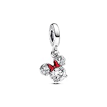 PANDORA Moments 793533C01 – Ciondolo in argento sterling con zirconi, Rot, Argento sterling, Zirconia cubica