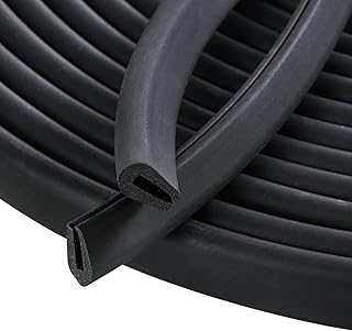 1/3/5/10Meters Black Rubber U-Shaped Strip Edging Sealing Strip Edge Seal Protective Glass Steel Plate Clamp Anti-Collision Strip (Color : 5x10x2, Size : 5M)
