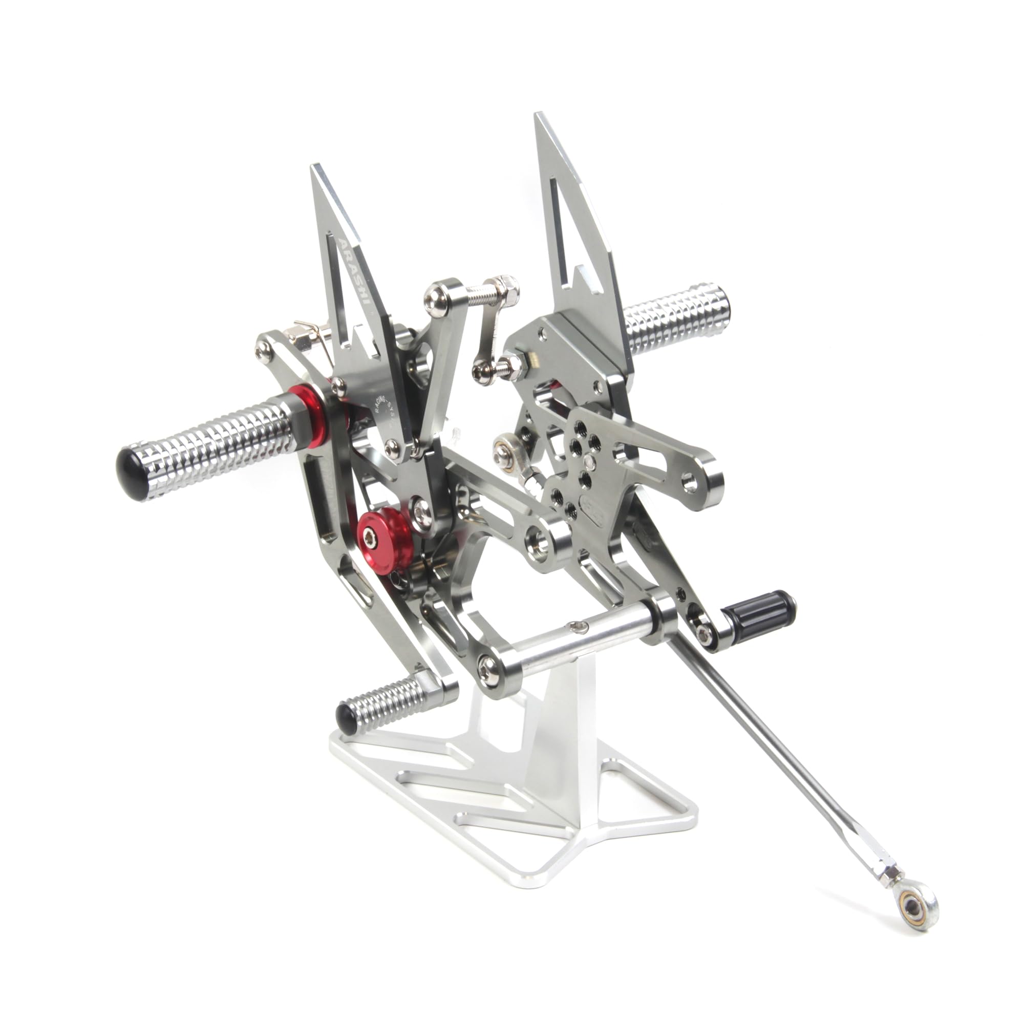 V2.0 Adjustable Rearsets Compatible with Kawasaki Ninja ZX10R ZX1000 2016-2020 ABS Include Standard Shift, Gray