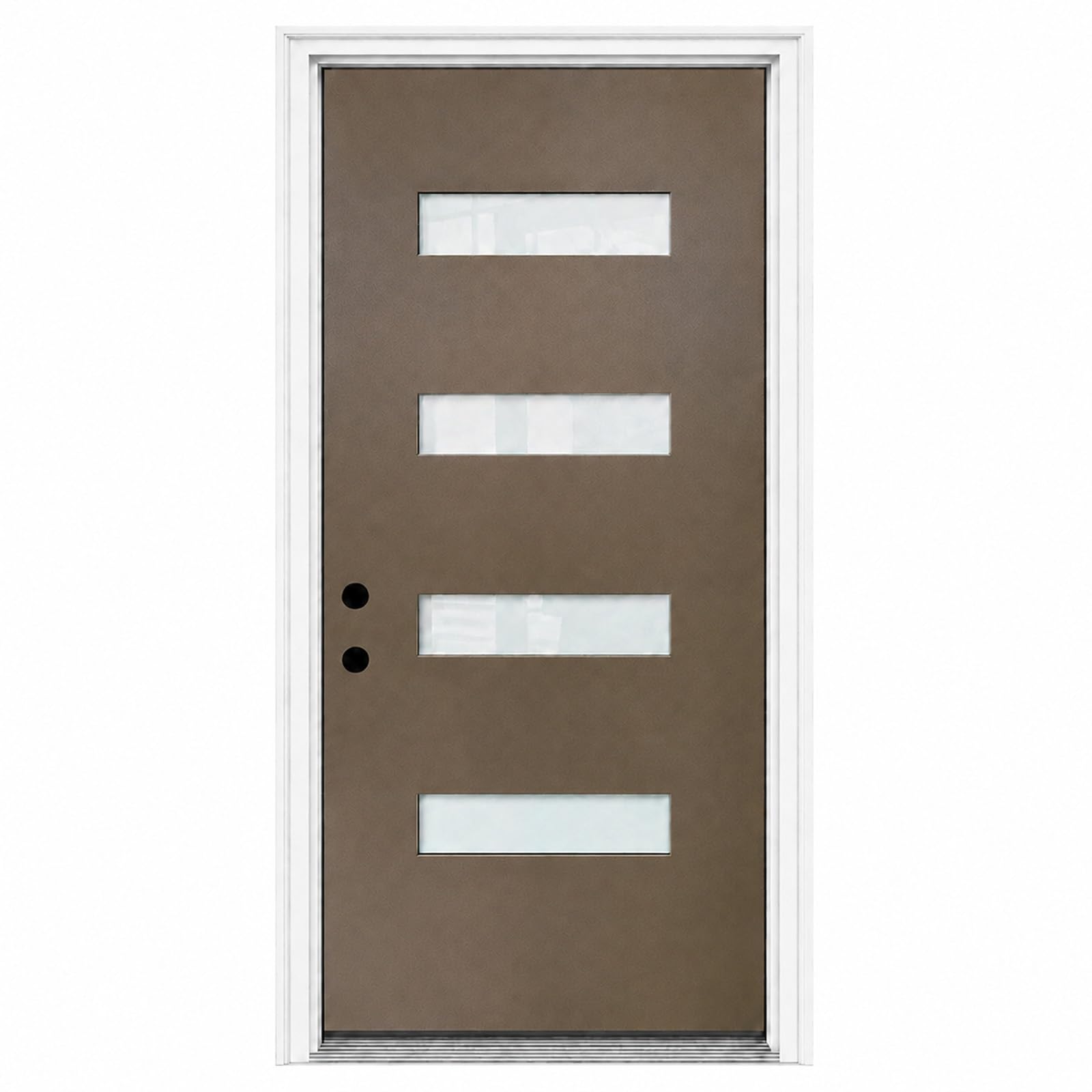36"x80" Fiberglass Entry Door, Vinyl Frame, Right Hand Inswing