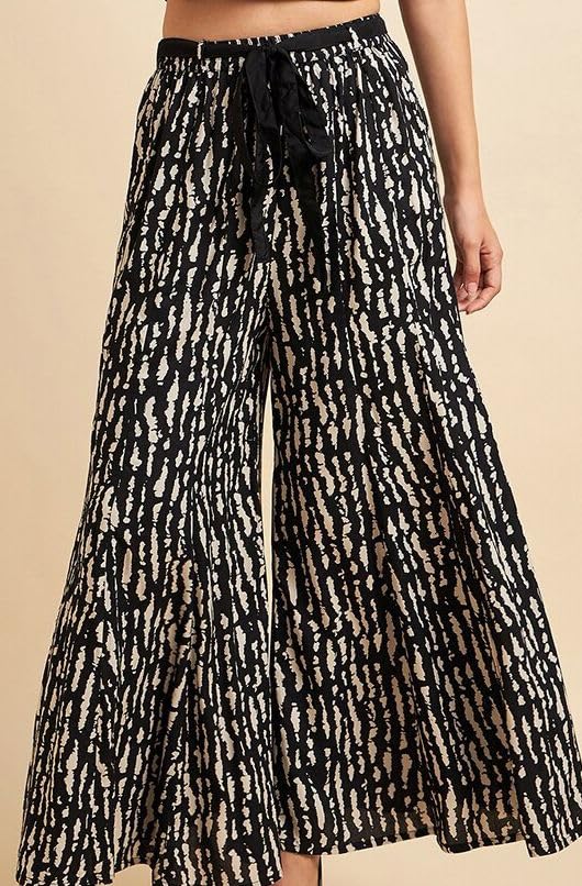 PIDAVLIYA'S Womens Pure Cotton Palazzo Pants Drawstring Elastic Waist Casual Wide Leg Trousers3