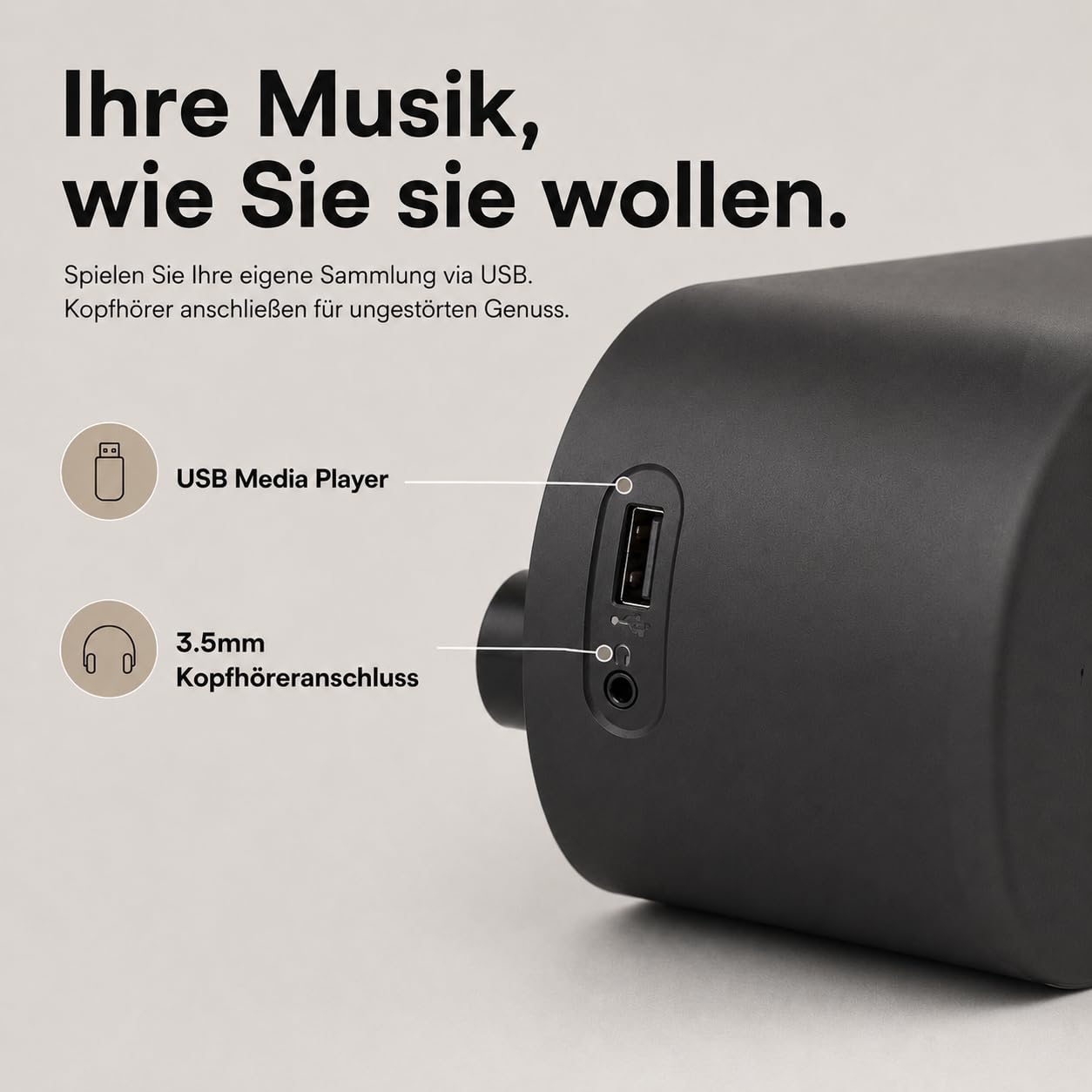 Imperial i105 Internetradio DAB Radio, DAB Plus Radio, Bluetooth, WLAN Radio(WLAN, Mediaplayer, USB, DLNA, Farbdisplay, Wecker, Appsteuerung) schwarz