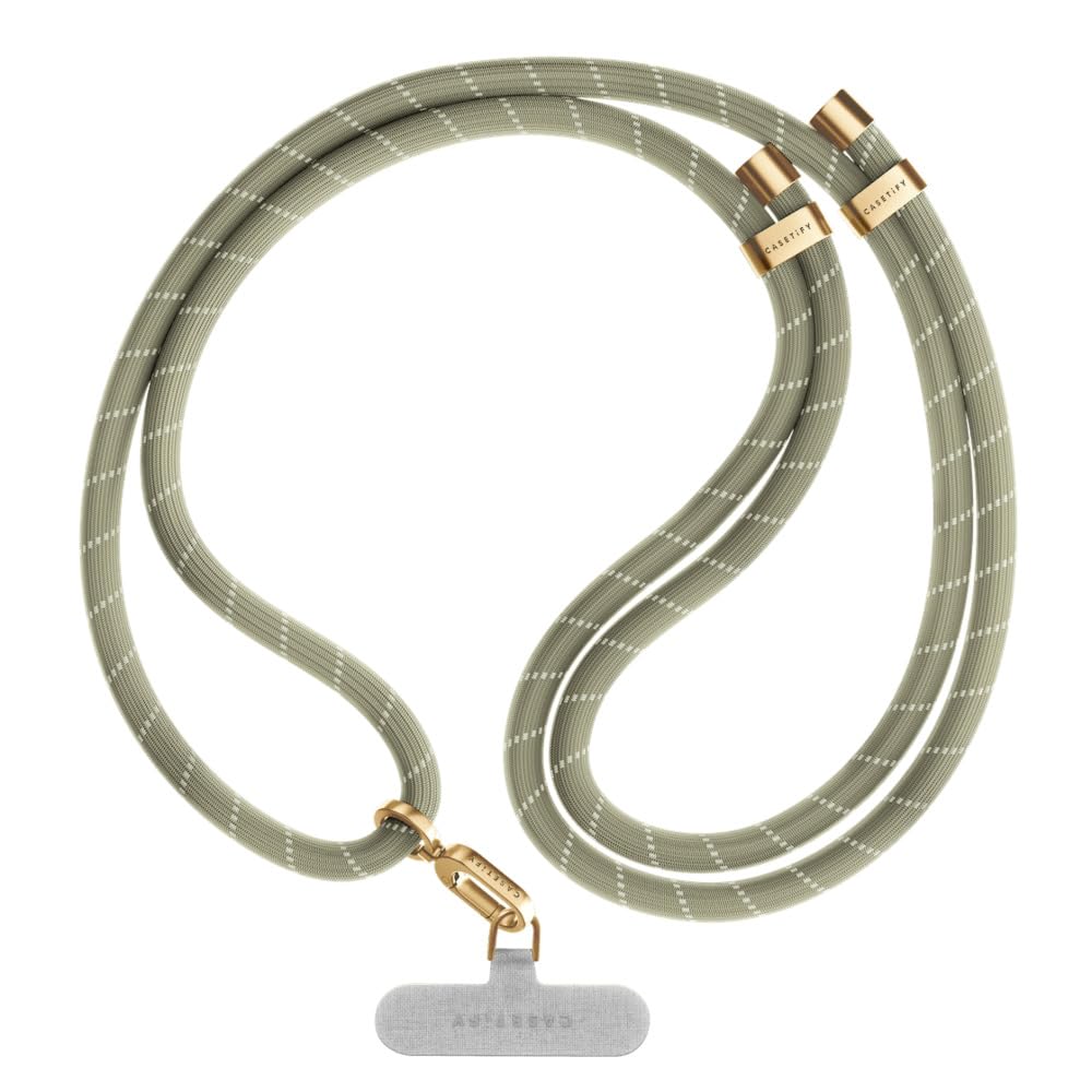 Amazon.com: CASETiFY 8mm Rope Cross Body Strap with Card - Khaki