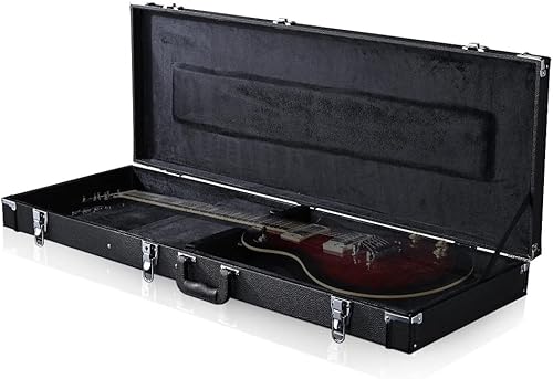 Vista 19 de ZeHuoGe Carcasa rígida de madera con cerradura para guitarra acústica de 41 pulgadas, superficie de PU (para guitarra acústica)