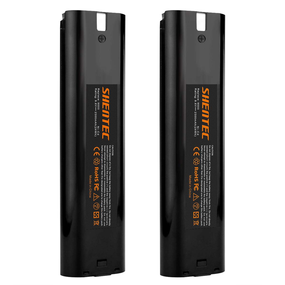 Shentec Upgared 2 Pack 9.6V Battery Compatible with 9000 9033 6095d da391d kr23/43 9600 6096d 9001 9002 192696-2 193890-9 632007-4