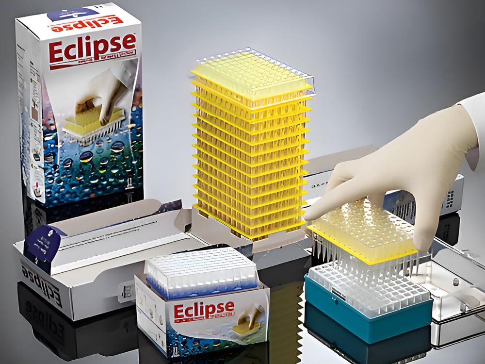 Labcon 1036-250-000 Eclipse Pipet Tip with Extended Length and Pipettor Protection, Clear, 10µl Capacity (Pack of 480)