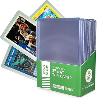 Collectible Supplies 25 Pack Top Loaders for Cards | 3x4 Inch Hard PVC Baseball Card Protectors for Collective Trading| Protective Sports Card Holder | Hold Cards up to 35 Points | Standard Size
