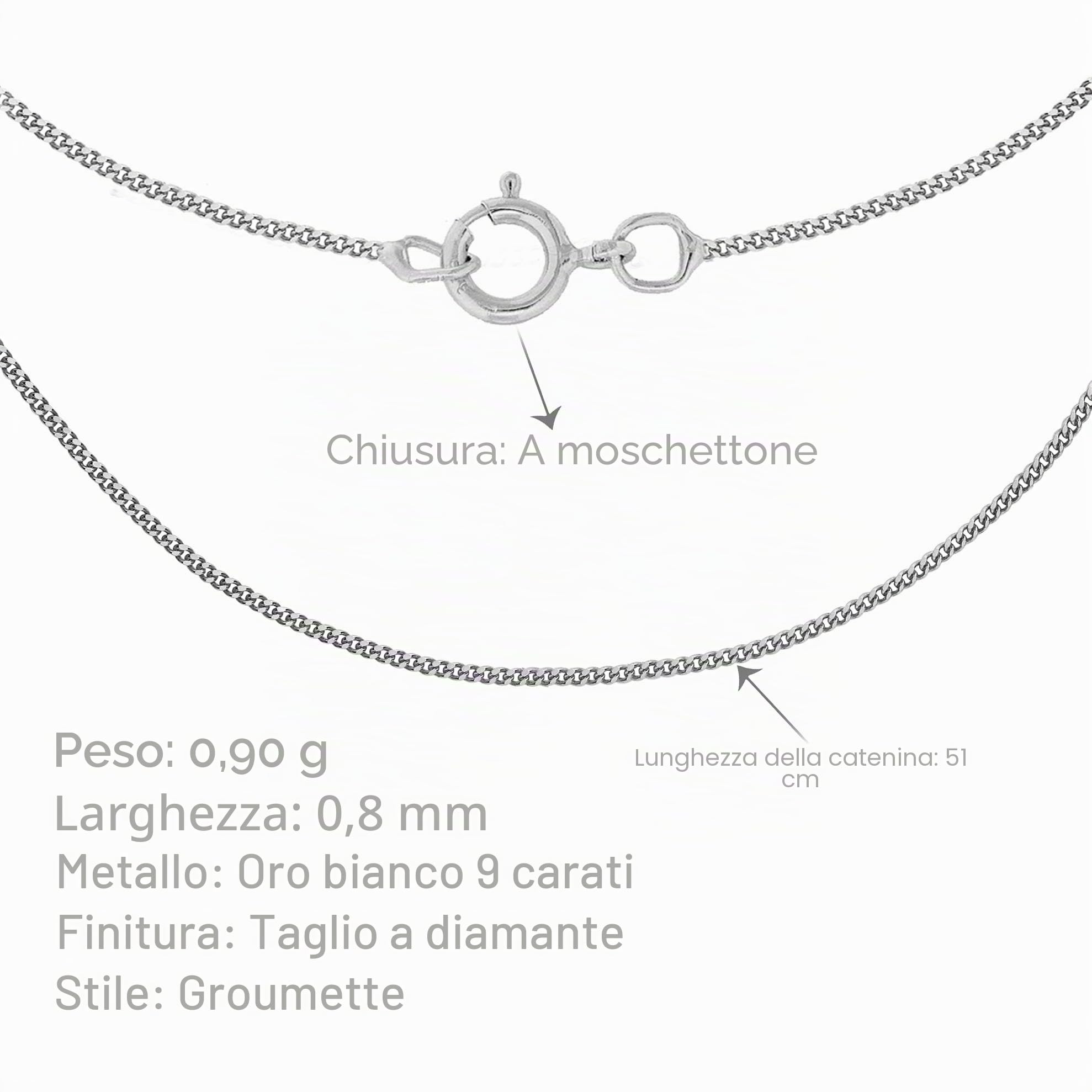 Carissima Gold Collana da Donna, in Oro 9K (375)