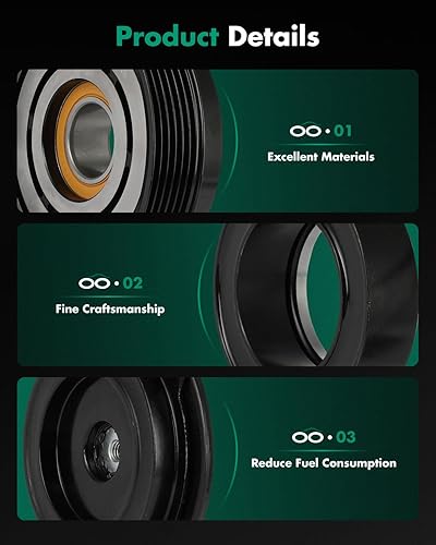 Miniatura 348 de SCITOO Compresor de CA para Acura TSX 2.4L 2004 2005 2006 2007 2008, CO 10849T Compresor de aire acondicionado con embrague 38810RBBA01 10360661