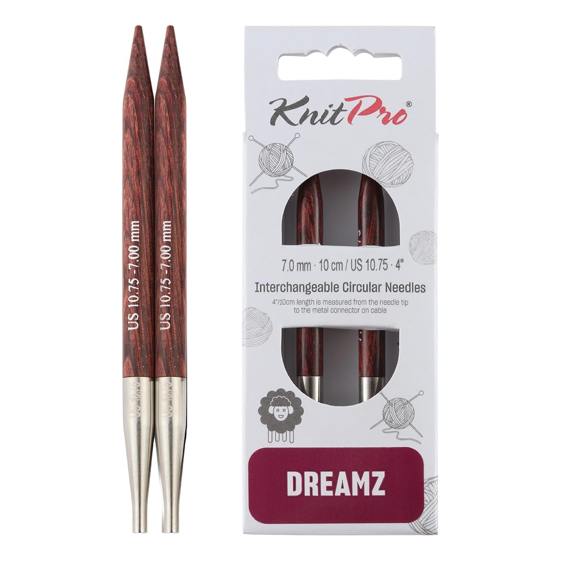 KnitPro Dreamz Interchangeable Circular Needles 4" (10cm) | Size 7.00mm