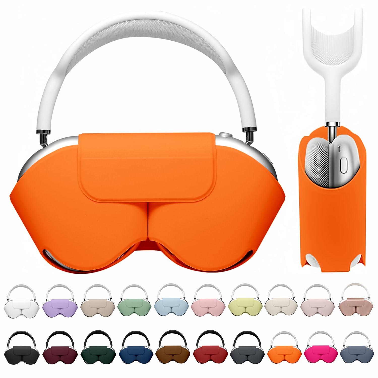 Maxjoy for Apple Airpods Max Smart Case Cover, Soft PU Leather Protective Cover Accessories for Airpod Max with Sleep Mode, Anti-Dust Travel Carrying