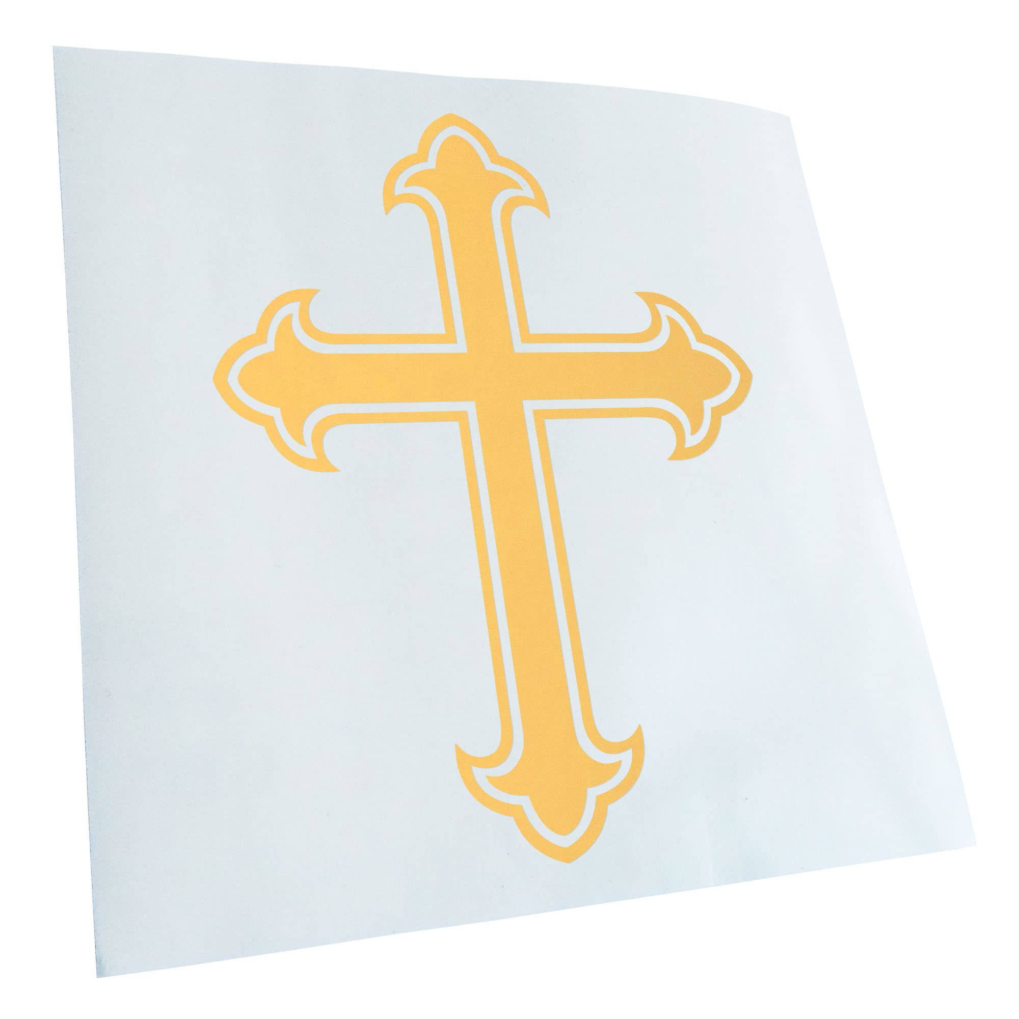 Kiwistar - Car Sticker - Cream - 40 x 31 cm Lily Cross - Knight's Cross - Old Cross - Rear Window Car Sticker Weatherproof for Car Truck Moped Truck - Sticker Exterior Self-Adhesive Tuning Accessories