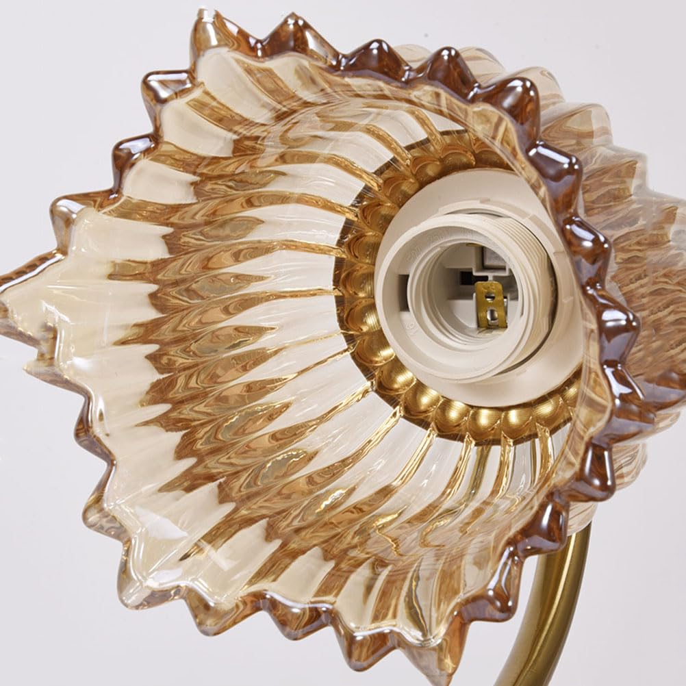Kinkiet retro, lampa ścienna w stylu vintage, E27, klosz szklany w stylu rustykalnym, lampka nocna w kształcie kwiatu, 1 płomień, lampa florencka, romantyczne oświetlenie ścienne do sypialni, salonu i