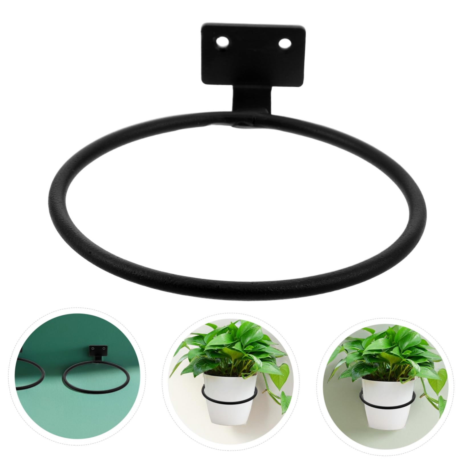 HANABASS 6juegos Soporte para Macetas de Pared Metalico Soporte para Plantas de Pared Moderno Colgador de Plantas para Balcón Sala de Estar y Oficina Incluye de Tornillos