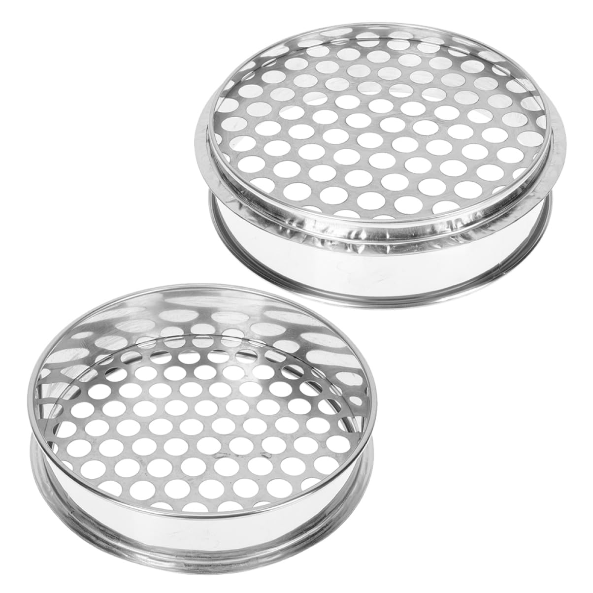Setaccio Rotondo in Acciaio Inox 2 Pezzi per Classificazione