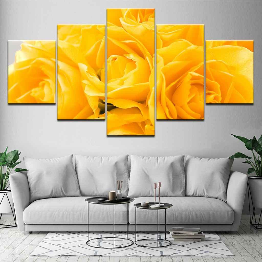 Quadro Su Tela Modulare 200x100 Cm - Musica Disco DJ A Colori - 5 Pezzi Per Soggiorno - Stampa HD - 2