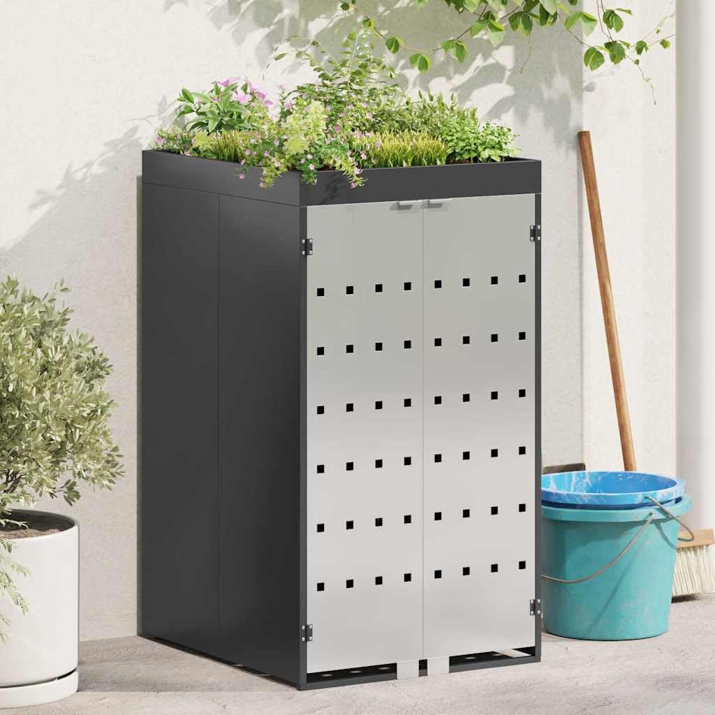 Almacenamiento de Contenedor Rodante con Techo de Maceta para Contenedor de 240L,Accesorios para contenedores de residuos,Soportes para contenedores de residuos,27.3kg-42018687