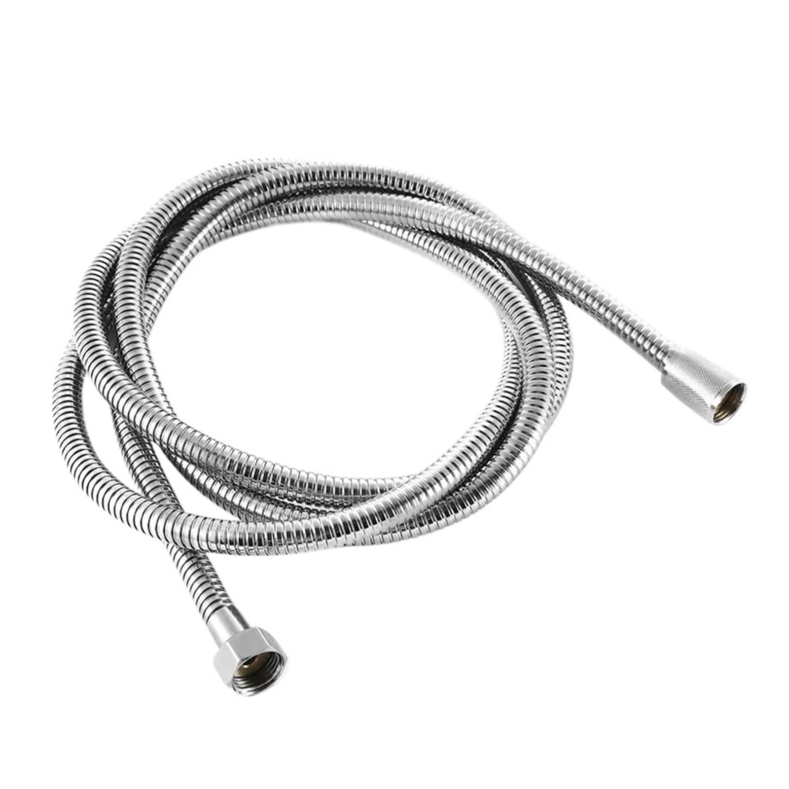 Luoaxinn Color1 Stainless Steel Corrugated Pipe 2/2.5/3.0M 304 Stainless Steel Encrypted Shower Hose Matte Black Flexible Tube Bathroom Chrome Plated Brushed Nickel Pipe(,2.5M)