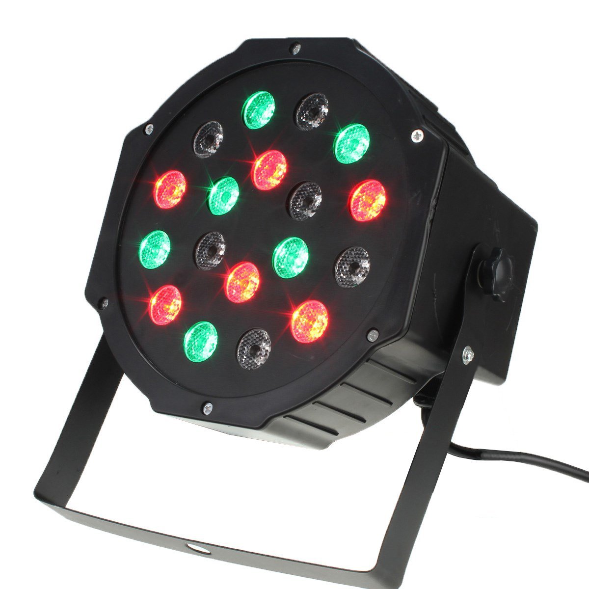 TEMPO DI SALDI Faro Rgb 18W Faretto 18 Led Vari Colori Discoteca Sensore Sonoro Luce Colorata
