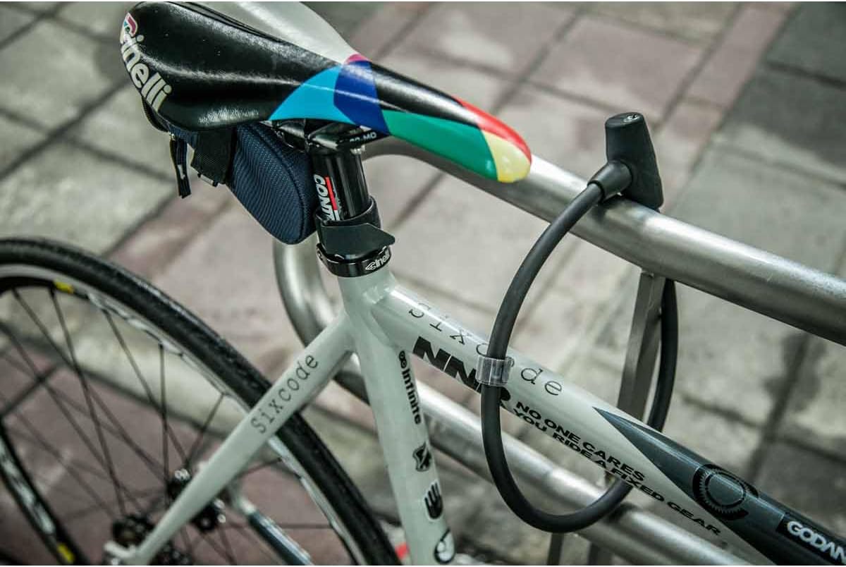 Ulac Bicycle Key Silicone Cable Lock S-2T Jazz Black